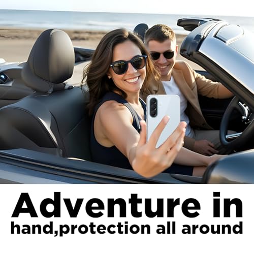 Image of RIGGEAR Shockproof Clear Hybrid Armor Back Cover Case Compatible with Samsung Galaxy A57 5G (Transparent PC and TPU Bumper)