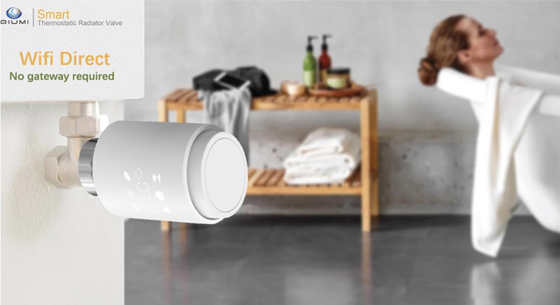 Inteligentny siłownik grzejnika WiFi Programowalny termostatyczny zawór grzejnika wsparcie Alexa Googlehome Nie wymaga bramy Wifi Direct
