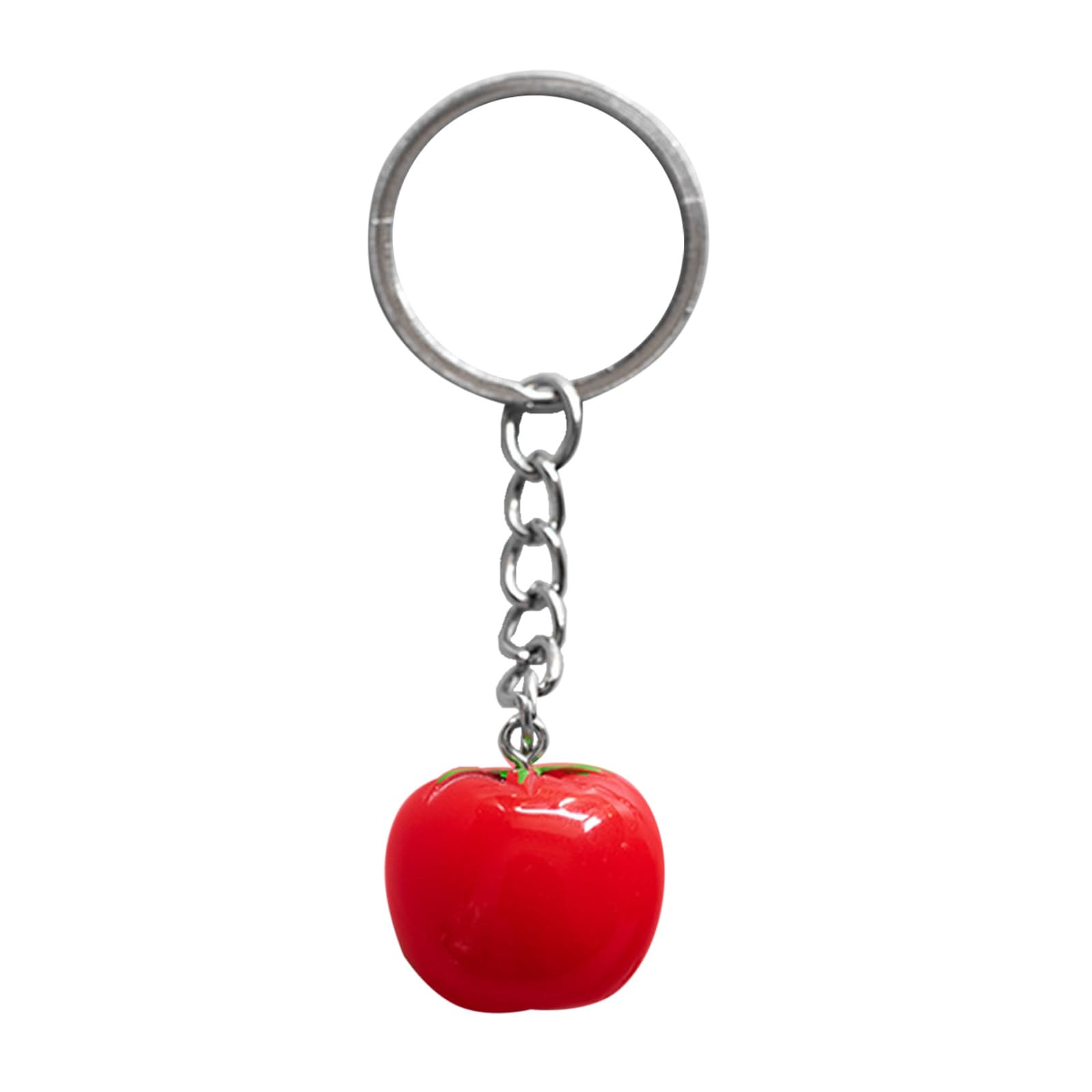 Byutfa Women's Creative Simulation Tomato Pendant Keychain Resin Keyring Backpack Accessories Car Key Fob Jewelry Gift For Girls