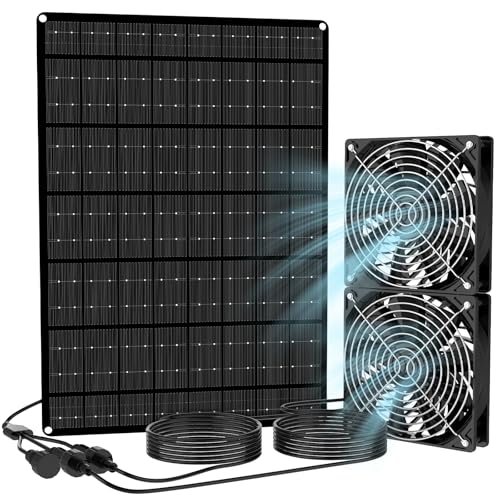 Dual High-Speed Reversible Solar Fan
