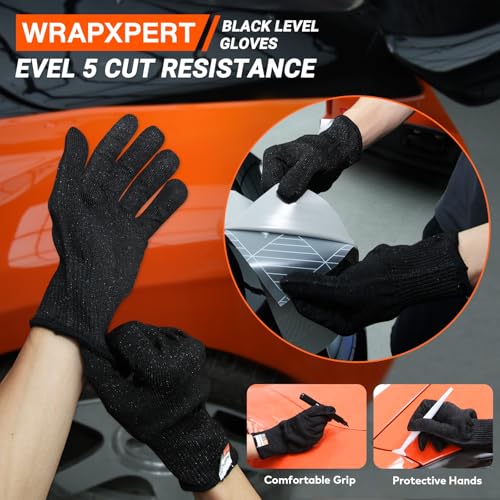 Image of WRAPXPERT Vinyl Wrap Tool Kit,Car Wrap Kit Include Vinyl Wrap Gloves & Magnets,Utility Knife with Blades,Wrapping Paper Cutter,Felt Squeegee Corner Squeegee Window Tint Tools