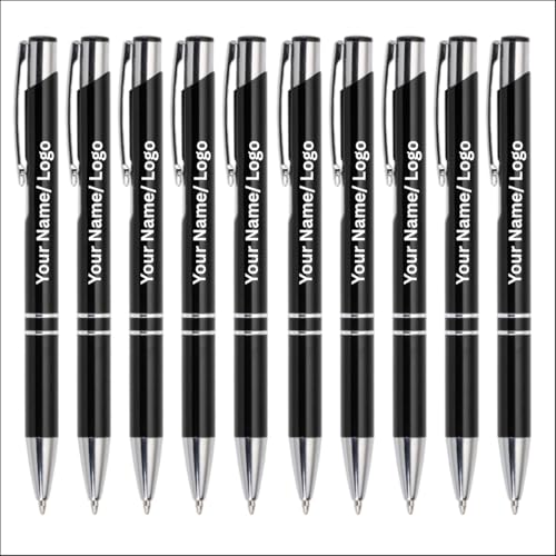 Image of Personalized Pen with Name Engraved, Pack of 10, Customized Pen for men, Women, Corporate Gift, Gifts For Teachers, Offices, Birthday, Farewell, Ballpen, Rakhi, Diwali, New Year