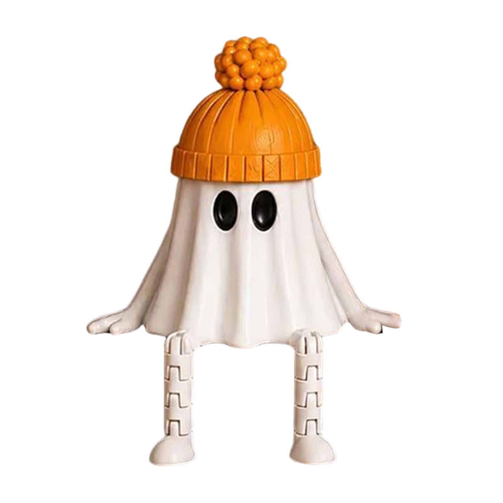Corlidea Cute Scary Ghost Halloween Miniature Figurines, Pumpkin Witch Skeleton Ornaments Table Decoration for Indoor Outdoor Craft Party