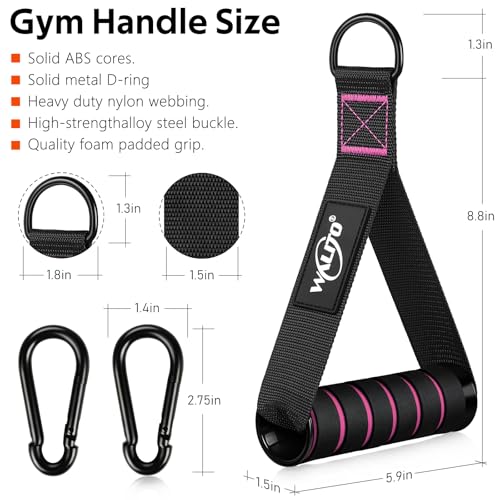 Image of Exercise Handles, Cable Machine Handles for Gym Cable Attachments Training | 2 Pack Heavy Duty Handle with Non Slip Grip for Cable Machines, Pull Down Workouts, Resistance Bands and Home Gym Equipment