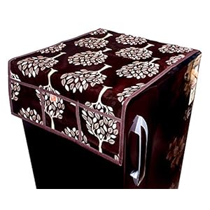 KANUSHI Industries® Designer Fridge Top Cover (Brown)(FT-TR-MAR-01)