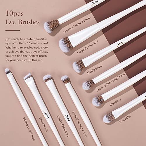 Jessup Makeup Brushes Set 14pcs Make up Brushes Premium Synthetic Foundation Concealer Blush Contour Powder Eye Shadow Blending Brush, Pearl White T343 Jessup Makeup Brushes Set 14pcs Make up Brushes Premium Synthetic Foundation Concealer Blush Contour Powder Eye Shadow Blending Brush, Pearl White T343