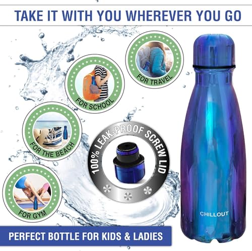 Image of CHILLOUT LIFE 12oz Kids Insulated Stainless Steel Water Bottles, Leak Proof