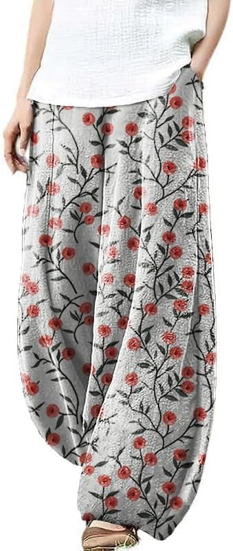 Japanese Art Style Harem Pants for Women 2025 Fashion Summer Causal Wide Leg Elastic Waist Lantern Pants with Pocket