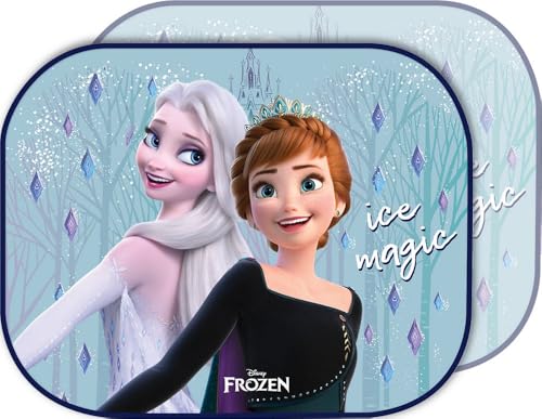 Tataway Auvents de Voiture Disney La Reine des neiges 44x35 cm - Protection Solaire latérale avec Elsa et Anna pour Enfants | Accessoire Automobile Disney...