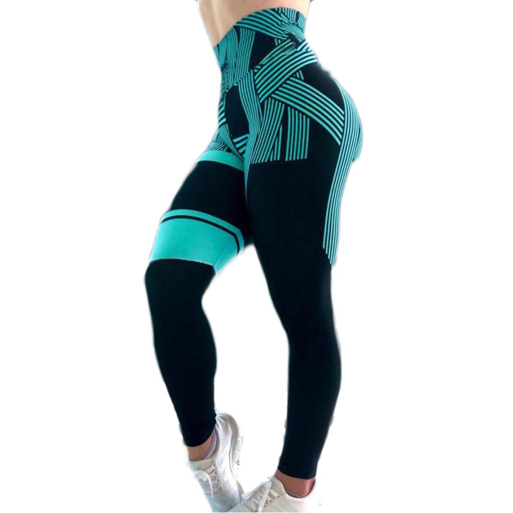 Yoga trousers women's printed high waist hip pull leggings running fitness sports pants