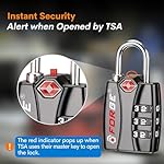 Forge Luggage Locks TSA Approved 6 Pack Black, Small Combination Lock with Zinc Alloy Body, Open Alert, Easy Read Dials, for Travel Suitcase, Bag, Backpack, Lockers. - Image 3