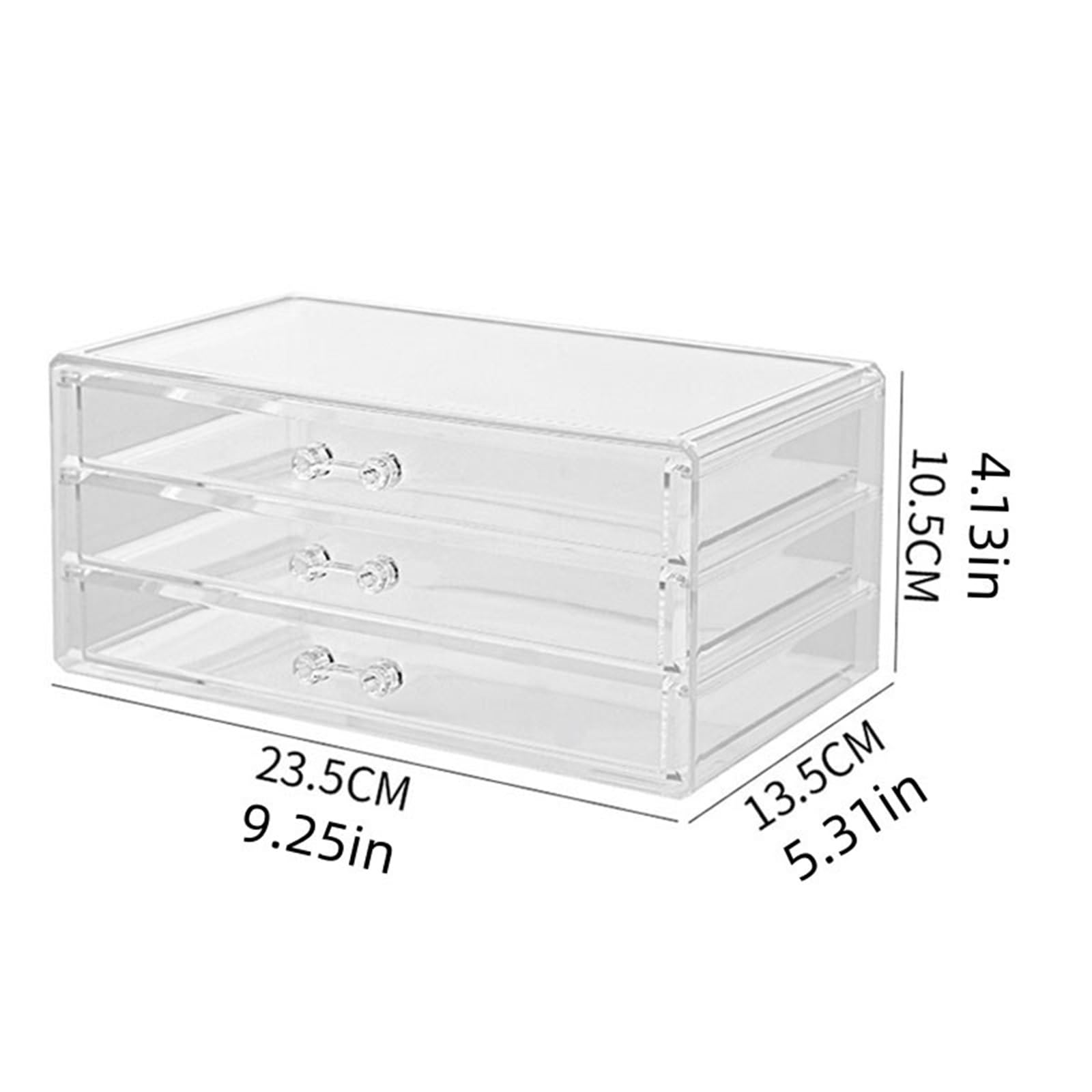 Caja de almacenamiento Cajón escritorio Estante maquillaje joyas transparente(Layer 1)