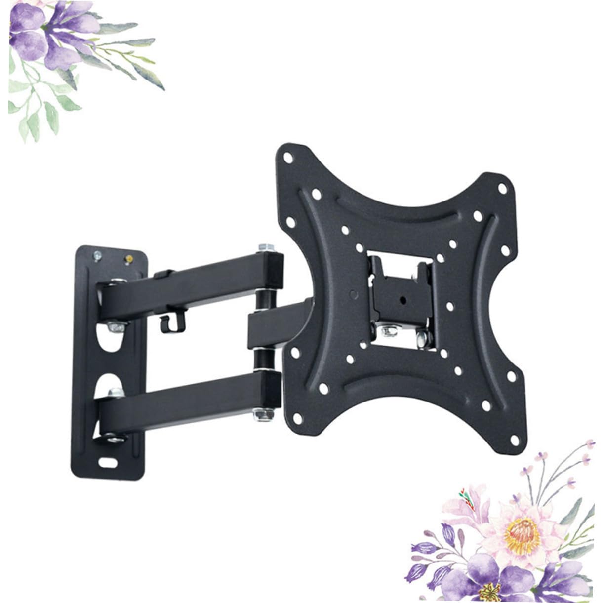 SOIMISS Supporto Tv da Parete Regolabile e Girevole per Schermi LCD con Staffa in Metallo e Livella per Montaggio Facile e Pulizia Veloce Adatta LED Tv