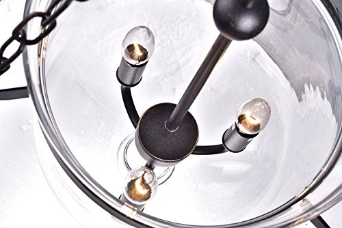 Edvivi 3-Light Antique Bronze Pendant Light With Glass Bell Shade, Traditional Light Fixture For Foyer, Dining Room, Kitchen, And Living Room #TOP5