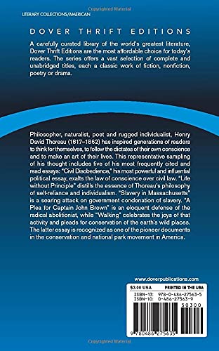 Civil Disobedience And Other Essays (Dover Thrift Editions: Philosophy) #TOP1