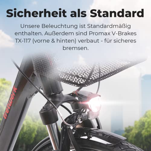 Tretwerk Pedelec, 28 inch, e-bike, dames met fietsmand en 7 versnellingen, Shimano Nexus naafschakeling, elektrische… - Afbeelding 8