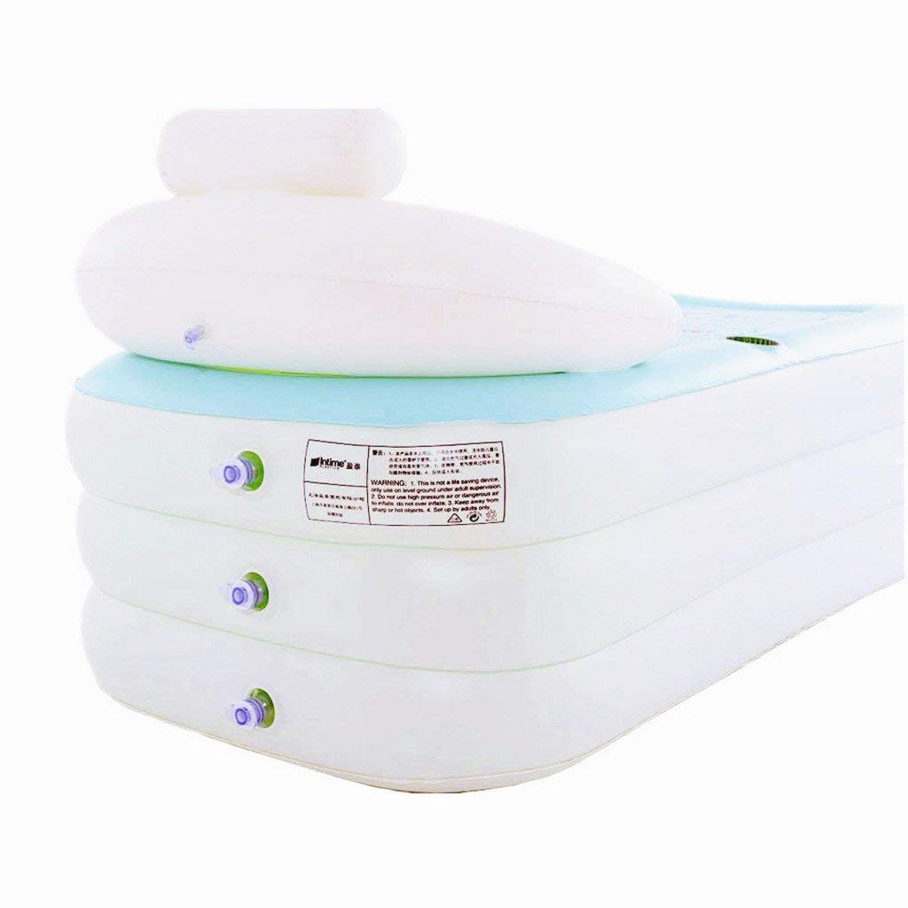 Baignoire Pliable Gonflable Épais Chaude Adultes Spa, Enfants Piscine Gonflable, Blanc