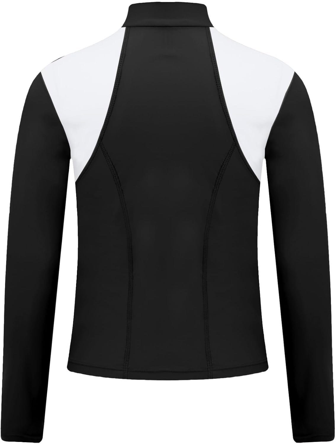 YiZYiF Girls Long Sleeve Zipper Color Block Sports Shirts Kids Quick-Dry Tennis Golf Thumbhole Pullover Tops
