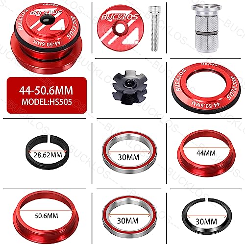 image for BUCKLOS 1-1/8 Bike Headset MTB Threadless 34 44 44-50.6 44-55 44-56 41