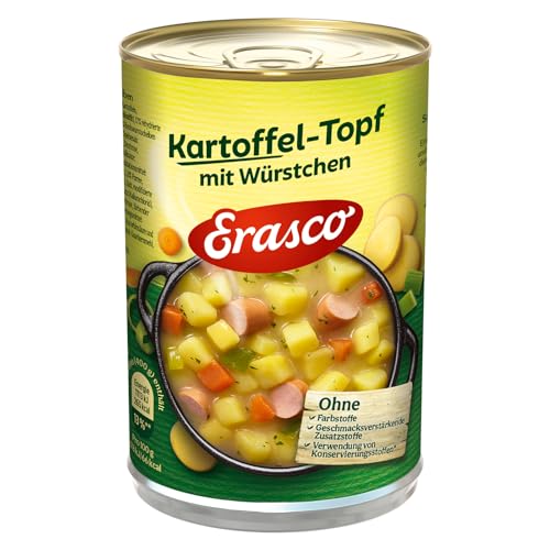 Erasco-Kartoffel-Topf-mit-Wuerstchen-1-x-400g-In-rund-5-Minuten-fertig-Mit-zarten-Bockwurstscheiben-und-herzhaften-Speckstueckchen-Einfach-lecker