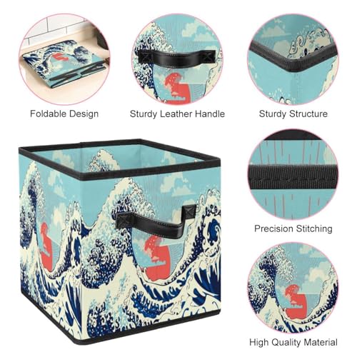 Boîte de rangement pliable en tissu contre le désordre des jouets
