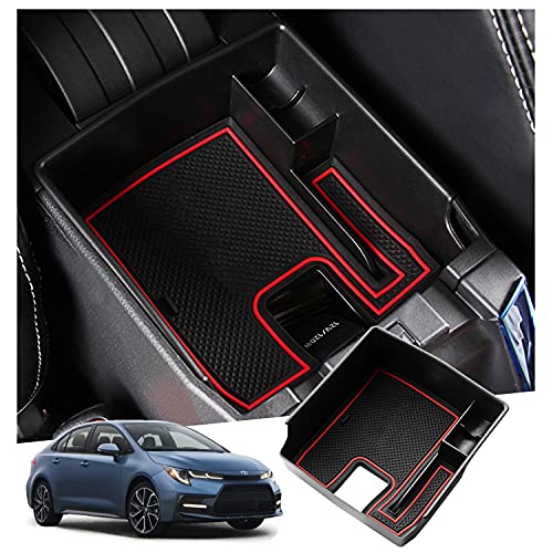 Ruiya Compatible con Toyota Corolla E210 2019-2022 Consola Central Caja de almacenamiento,Caja Reposabrazos Corolla Reposabrazos Organizador Bandeja Central Reposabrazos Corolla E210 Accesorios Cover