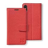 SafeSleeve EMF Protection Anti Radiation iPhone Case: iPhone Xs MAX RFID EMF Blocking Wallet Cell Phone Case (Red)