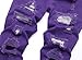 GHYYHG Men's Ripped Patch Elastic Jeans Fashion Slim Fit Regular Denim Pants(32,238011 Purple White)