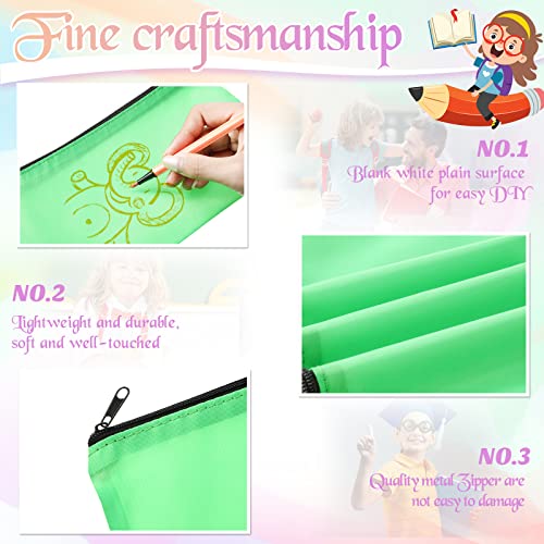 Image of Sherr 96 Pcs Pencil Pouch Bulk Zipper Pouch Pencil Case 8.3 x 4.7 Inch Multipurpose Makeup Cosmetic Bag for Organizing Storage Office Supplies Travel Accessories Stationery 12 Colors