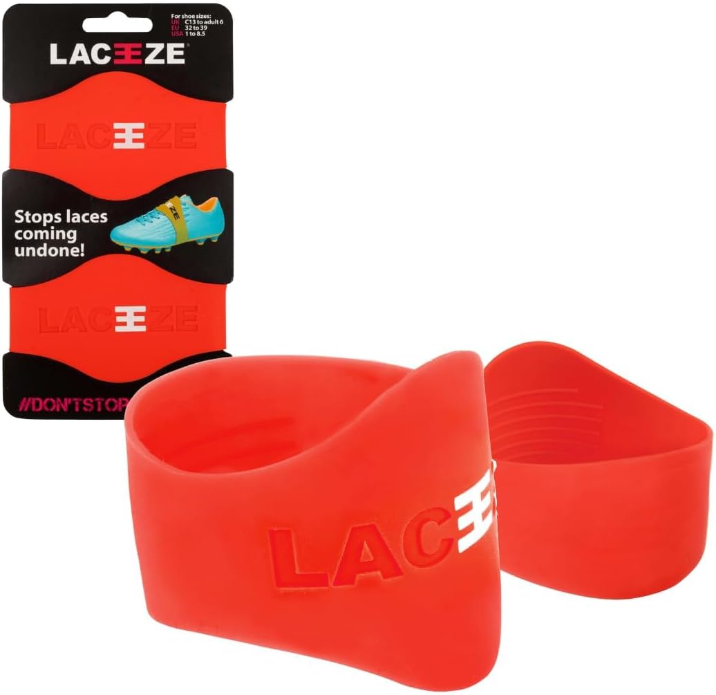 – As Seen on Dragons' Den – Ribbed Technology – Secure Laces, Prevents Unraveling, Fits Shoe Size UK 6.5+, Ideal for Sports Shoes, Football, Rugby, Hockey