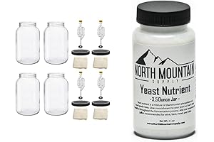 North Mountain Supply 1 Gallon Glass Wide Mouth Jars for Kombucha Brewing