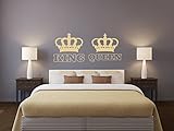 Comedy Wall Art King and Queen - Krone II - Beige - Groß - Wandtattoo