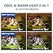 JEJOT Solar Spot Lights Outdoor Waterproof IP65,4 Pack,2CCT(3000K/6500K),4 Lighting Modes Selectable, Solar Powered Yard Garden Solar Spot Lights for Outside Landscape Auto On/Off