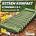Myxslop Camping Isomatte ,12CM Verdicktes Luftmatratze Camping, Aufblasbare Matratze mit Fußpumpe & Kissen, Ultraleichte Schlafmatte Outdoor für Wandern, Strand, Reise, Zelt