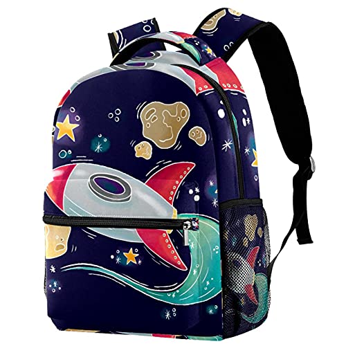 Sac à dos de voyage enfant mixte avec motif étoiles et compartiment gourde intégré