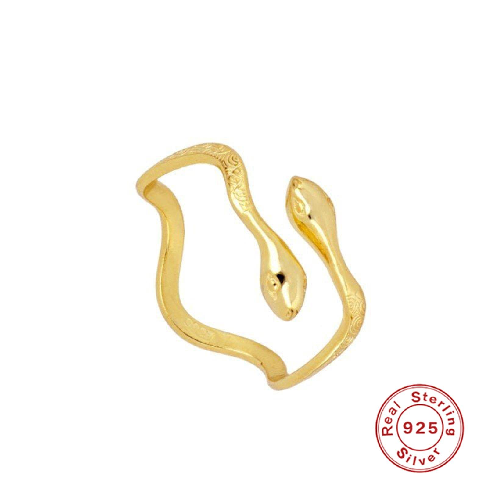 Bague Serpent Réglable – Design Bohème Et Fin – Bijou Cadeau Pour Femme, Idéal Pour Les Occasions Spéciales