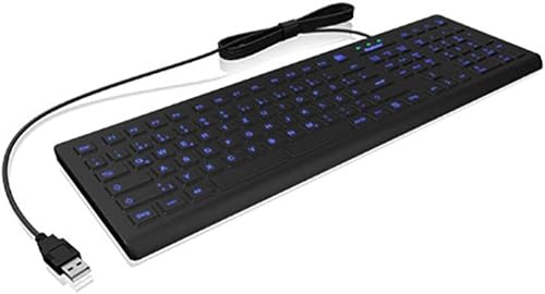 KeySonic KSK-8031INEL-B Clavier USB QWERTZ Allemand Noir
