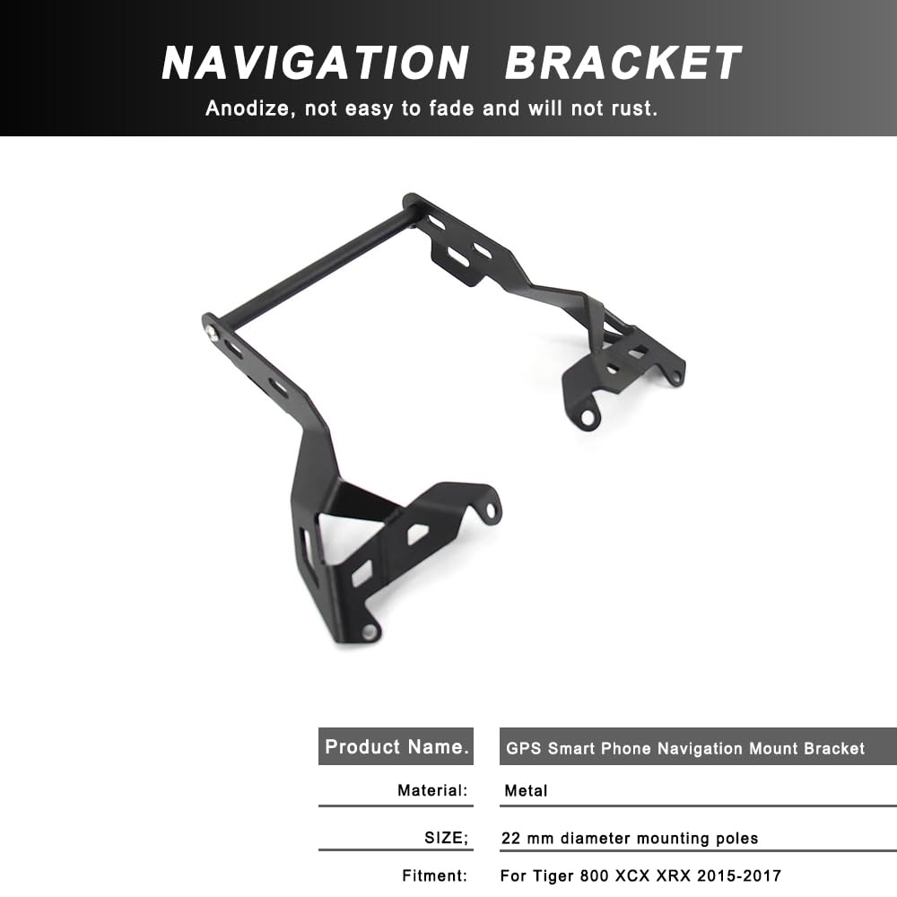 Générique dla Tiger 800 XC XR XCX XRX 2015-2017 Moto Smartphone Nawigacja GPS Adapter Plate Holder Bracket