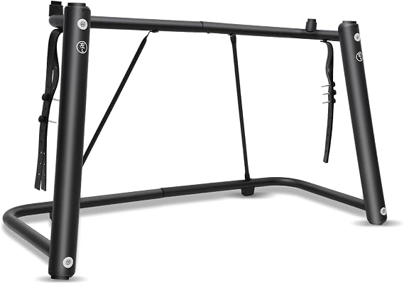 Piano Keyboard Stand - Keyboard Stand with Locking Straps for Kids and Adults - Elegant U Style Heavy-Duty Keyboard Stand - Ideal for 61-88 Key Digital Piano - Durable & Sturdy - Easy to Assemble(Black)