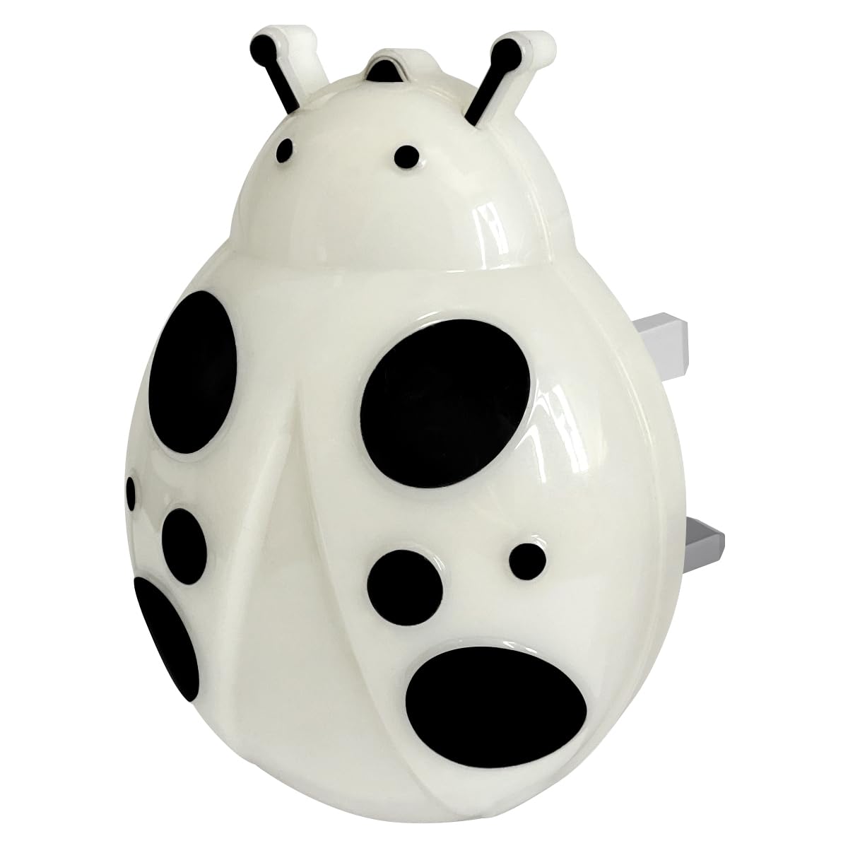 LED Night Light with Auto Sensor, Ladybird Design, White Glow, Plug in, A62W
