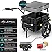 KESSER® Fahrradanhänger, Lastenanhänger, Handwagen mit Kupplung, Hochdeichsel, für Fahrrad Transportanhänger Transportbox mit 70 Liter Volumen, Max. 60kg, + Zubehör für Fahrräder mit 26-28, Grau