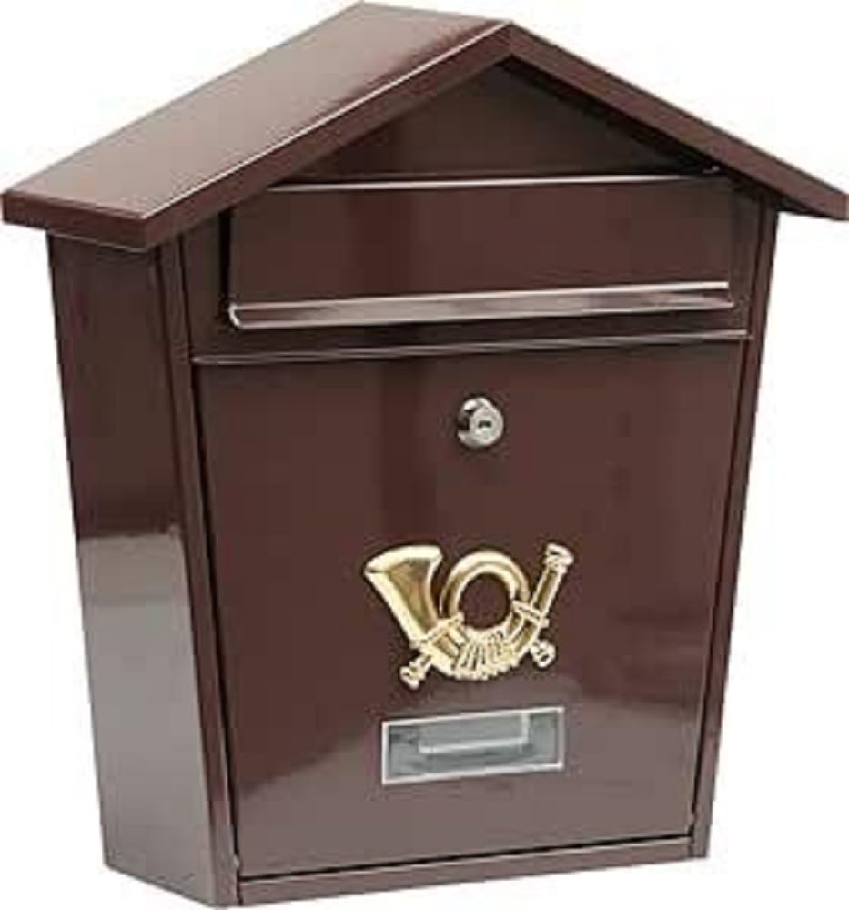 VOREL 78582-380x320x105mm buzón de color marrón