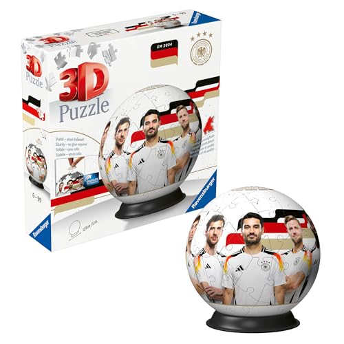 Ravensburger 3D Puzzle 11588 - Puzzle-Ball DFB - Puzzleball für Fans der Deutschen Nationalmannschaft und der EM2024 - für große und kleine Fußball-Fans ab 6 Jahren
