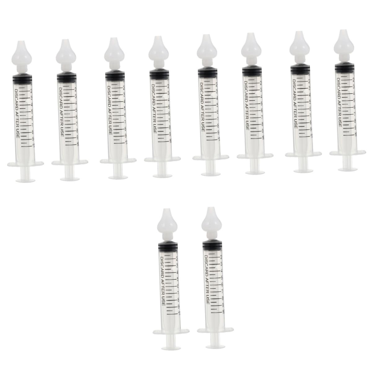 minkissy 10 Set Di Irrigatori Nasali Per Neonati Strumenti Per La Pulizia Del Naso Chiuso in Silicone Abs Adatti Ai Viaggi