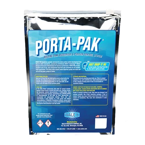 Image of Walex PPSGBG Porta-Pak Commercial Holding Tank Deodorizer Drop-Ins, Sunglow Scent (Pack of 50)