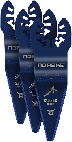 Norske Tools NOTP286 - Cuchilla raspadora de calafateo (paquete de 3), accesorios de herramientas oscilantes, hojas de sierra oscilantes, color negro