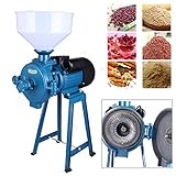 ➤ Bohrdurchmesser: 150 mm 220V Dry GetreidemüHle ElektrischemüHle Elektrisch GetreidemüHle Automation Getreide Mais Stroh Futter SchrotmüHle Mit Trichter 1500W