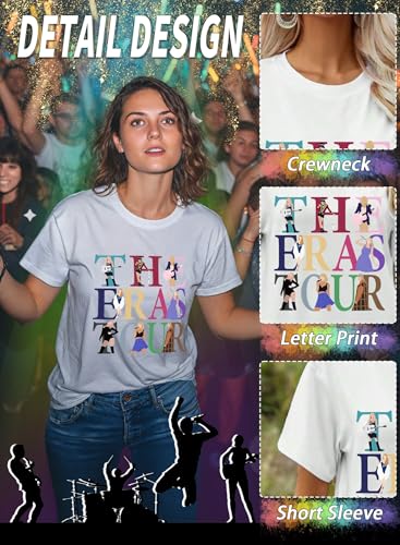 Graphic Tees for Women - Music Festival World Tour Top Cat Shirt Fan Casual Letter Print Country Concert Outfits4