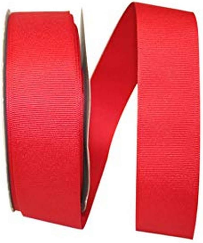Reliant Ribbon Grosgrain Texture Ribbon, 1-1/2 Inch X 50 Yards, Red