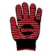 ZAJIWF Gants pour Barbecue, Haute Température Maniques Gants Four pour BBQ Grill Cuisine Cuisson Au Four Welding Cheminée Accessoires (Rouge)